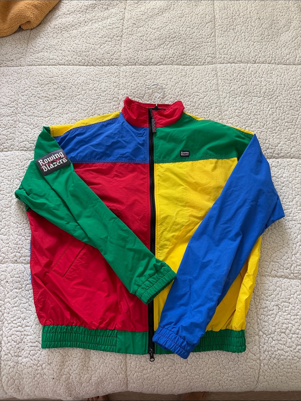 Rowing Blazers Multicolor Colorblock Windbreaker Jacket - Red Green Blue Yellow